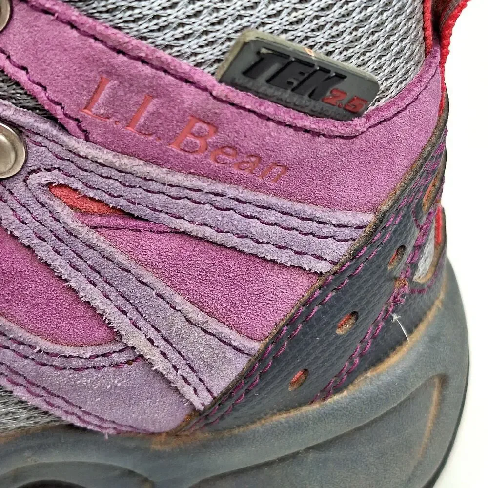 L.L. Bean Kids' Trail Model Hikers Boots 11 Pink Purple Outdoor Camping Hiking